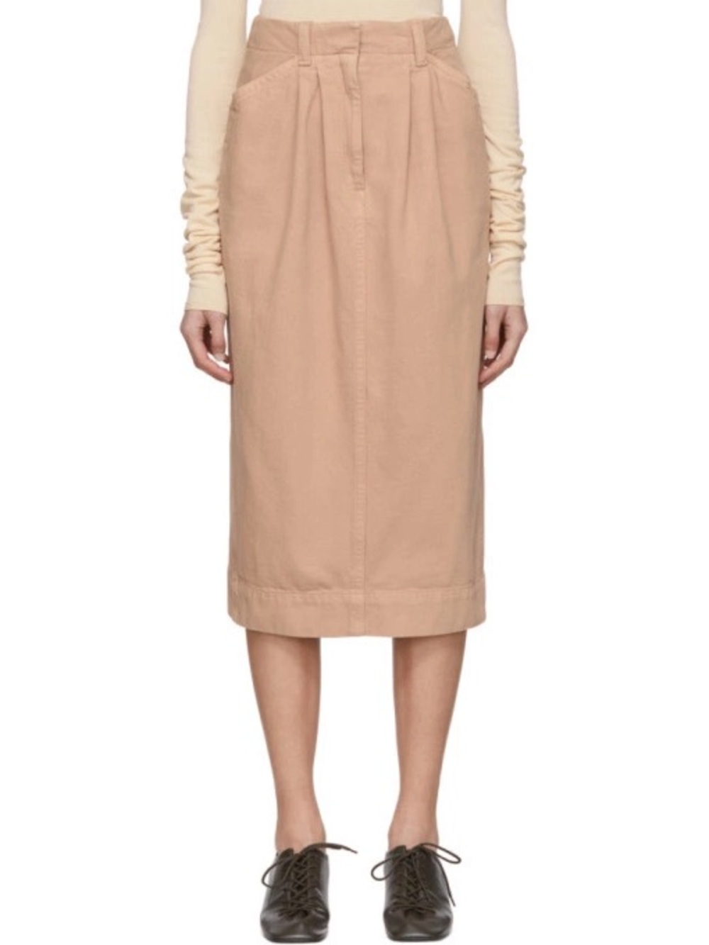Lemaire SSENSE Exclusive Denim Baggy Midi Long Skirt Size 42 NWT